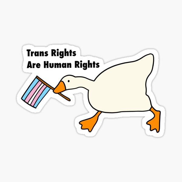 Item preview, Trans rights are human rights goose designed and sold by Deathtomorrow .