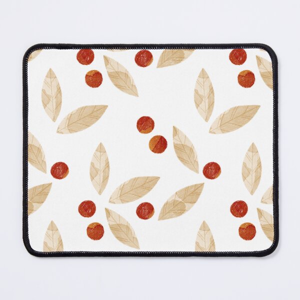 Item preview, Beige watercolor bay leaves and orange berries botanical illustration on white background designed and sold by helga-wigandt.