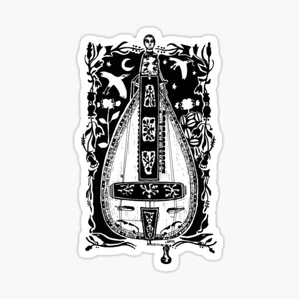 Item preview, Antique Hurdy Gurdy with birds designed and sold by inkle.