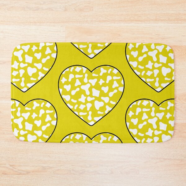 Item preview, Big White Cow Patches on Yellow Cowhide | Continues Yellow Cow Heart designed and sold by PatternPen.