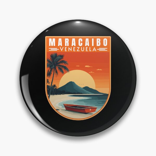 Artikelvorschau, Maracaibo in Venezuela Vintage Reisekunst Abzeichen entworfen und verkauft von MaateoDesign.