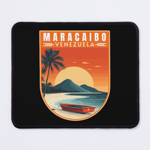 Item preview, Maracaibo in Venezuela Vintage Travel Art Badge designed and sold by MaateoDesign.