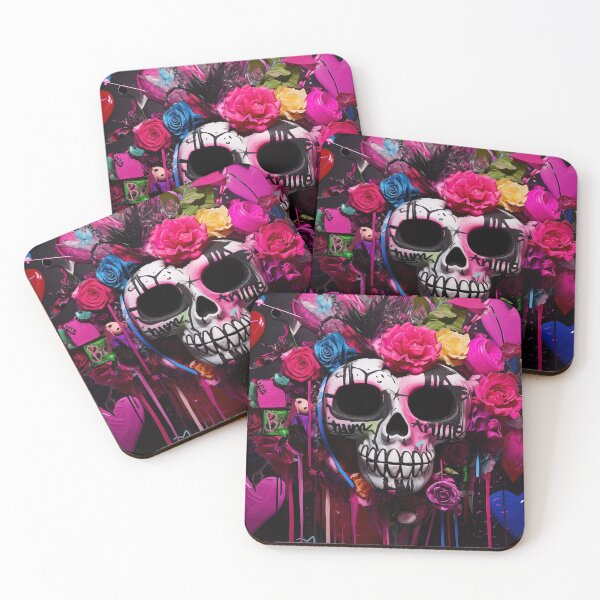 Item preview, Graffiti-Style Dia De Los Muertos Anti-Valentine’s Skull Art – Love is a Lie designed and sold by SavinMercantile.