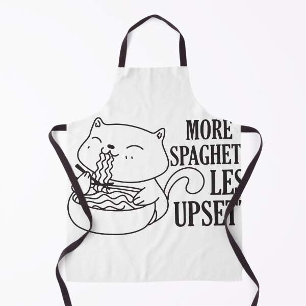 Item preview, More Spaghetti Less Upsetti Funny foodie cat meme designed and sold by teeshop87.