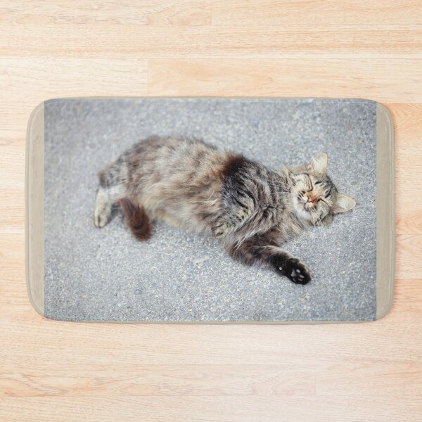 Item preview, Portrait of cute lying street cat designed and sold by olena2552.