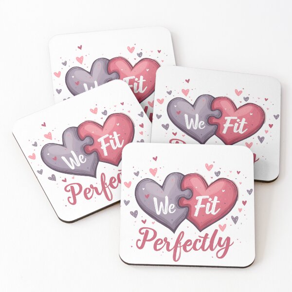 Item preview, "We Fit Perfectly" Puzzle Piece Love Design designed and sold by Printiko.