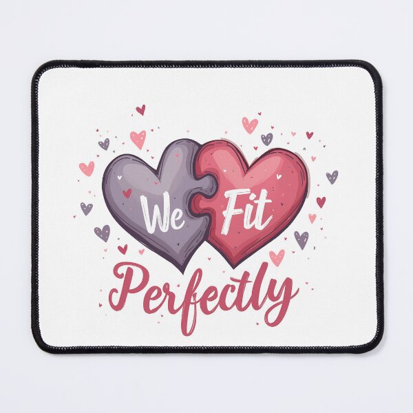Item preview, "We Fit Perfectly" Puzzle Piece Love Design designed and sold by Printiko.