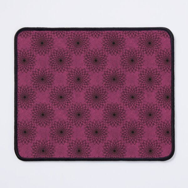 Item preview, Mandala - Black on Magenta designed and sold by pixypalette.