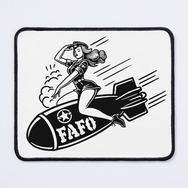 Item preview, Girl Riding A Bomb Military FAFO  designed and sold by culturestash.