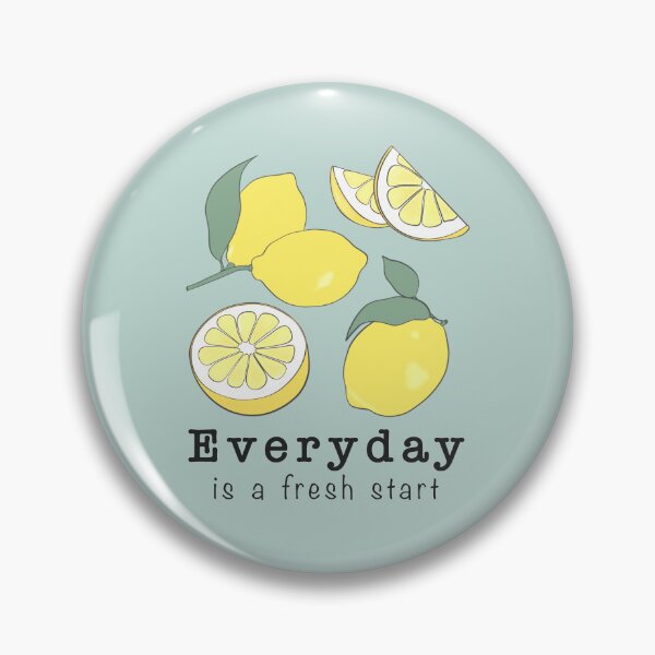 Item preview, Everyday is a fresh start Motivational lemon themed graphic gift to boost positive energy each day designed and sold by trefail.