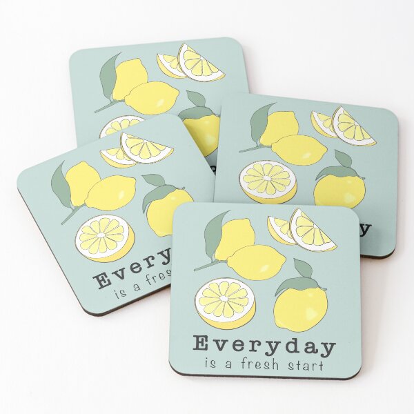 Item preview, Everyday is a fresh start Motivational lemon themed graphic gift to boost positive energy each day designed and sold by trefail.