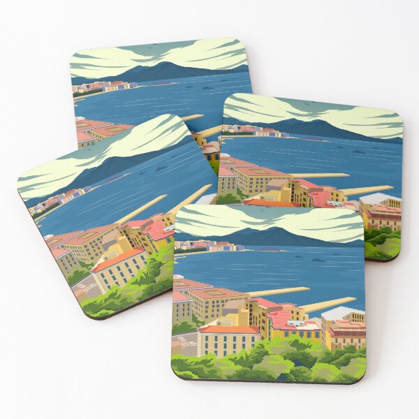 Item preview, Naples Skyline Cityscape Travel Poster designed and sold by Stadify.