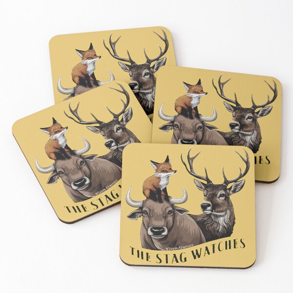 Item preview, The Stag Watches Vixen, Stag, and Bull  designed and sold by Vixen-Games.