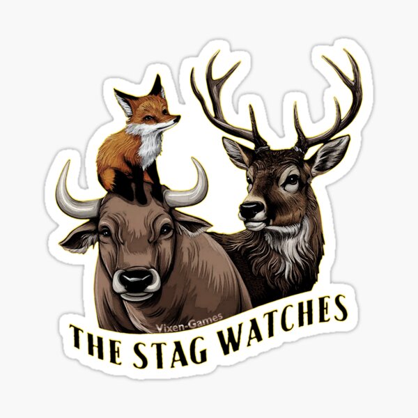 Item preview, The Stag Watches Vixen, Stag, and Bull  designed and sold by Vixen-Games.