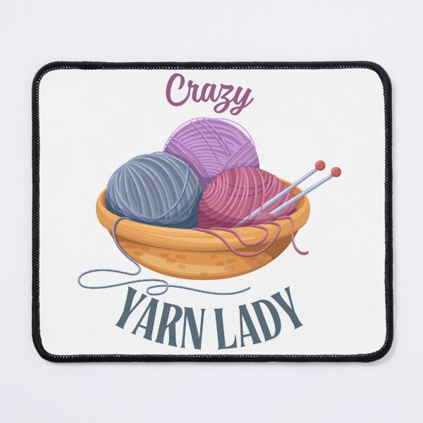 Item preview, Crazy Yarn Lady – Funny Knitting Yarn and Crochet Lover designed and sold by CreatureZDesign.