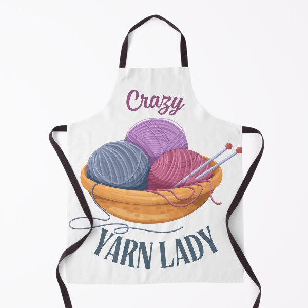 Item preview, Crazy Yarn Lady – Funny Knitting Yarn and Crochet Lover designed and sold by CreatureZDesign.