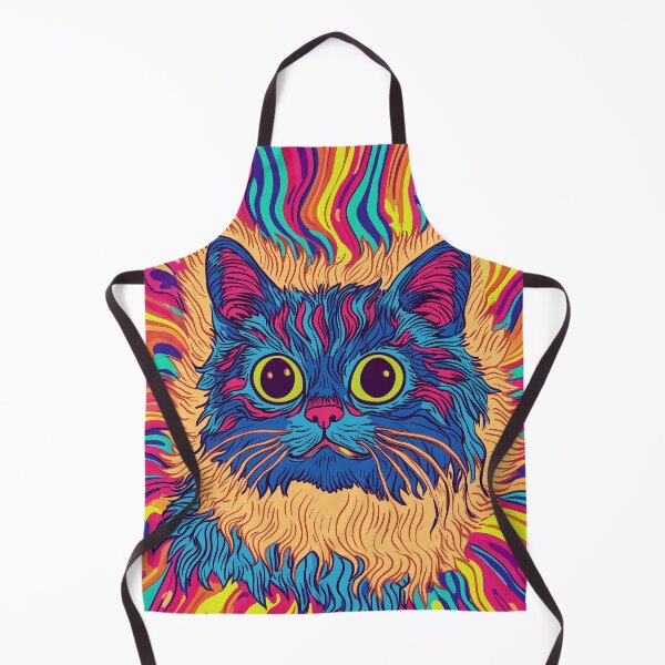 Item preview, Psychedelic Trippy Cat – Colorful Abstract Art designed and sold by KuK Designs.