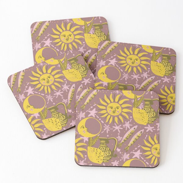Item preview, Mediterranean Sun & Moon – Whimsical Coastal Pattern Illustration Jemma Jamie Skidmore  designed and sold by Jemma Jamie Skidmore.