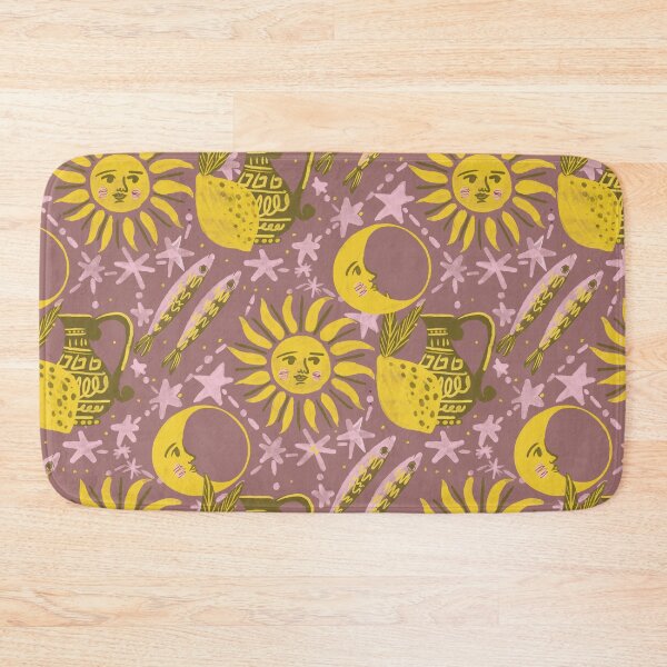 Item preview, Mediterranean Sun & Moon – Whimsical Coastal Pattern Illustration Jemma Jamie Skidmore  designed and sold by Jemma Jamie Skidmore.