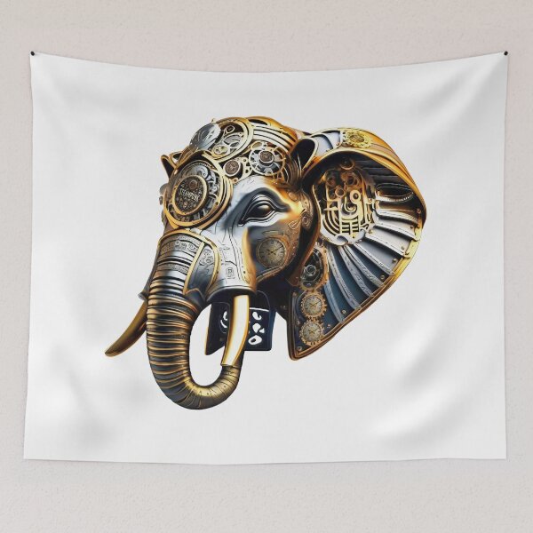 Item preview, Steampunk Retro style Elephant designed and sold by Drone-tees.