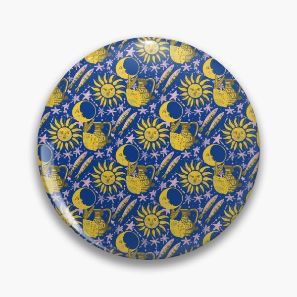 Item preview, Mediterranean Sun & Moon – Whimsical Coastal Pattern Illustration Jemma Jamie Skidmore  designed and sold by Jemma Jamie Skidmore.
