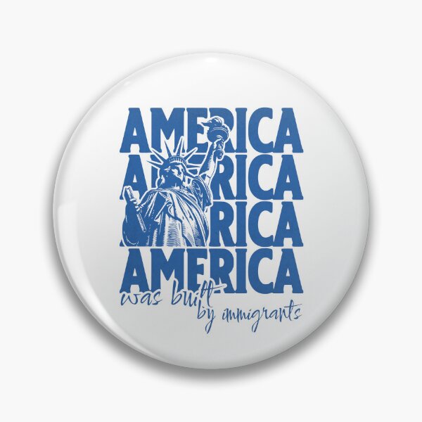 Item preview, AMERICA WAS BUILT BY IMMIGRANTS - BLUE LIBERTY  designed and sold by justyna-s28.