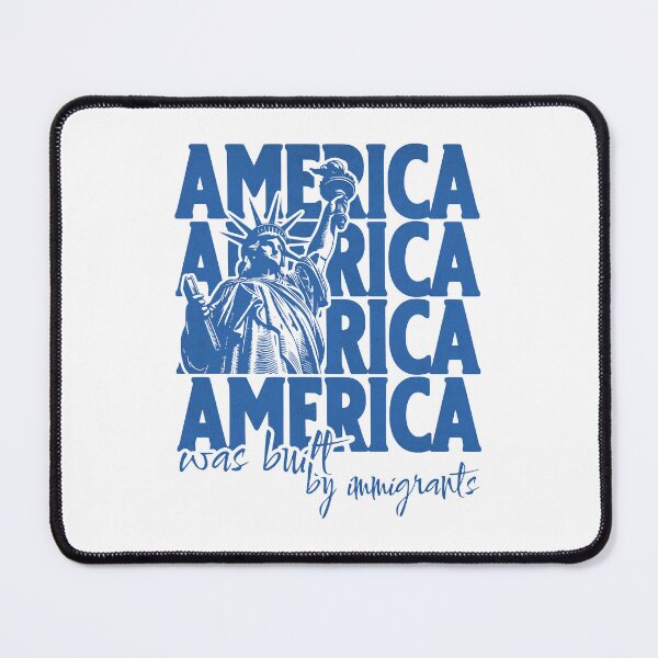 Item preview, AMERICA WAS BUILT BY IMMIGRANTS - BLUE LIBERTY  designed and sold by justyna-s28.