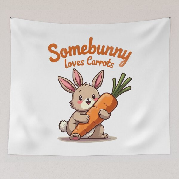 Item preview, Somebunny Loves Carrots designed and sold by Stickera Hub.