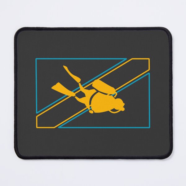 Item preview, Dave the Diver - Diving Flag Outline designed and sold by Pixel Perfect Designs.