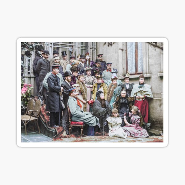Item preview, Queen Victoria and her family, including King Edward VII, Tsar Nicholas II, Tsarina Alexandra, Kaiser Wilhelm II and Empress Frederick at a wedding in Coburg, Germany, 1894. designed and sold by Marina Amaral.