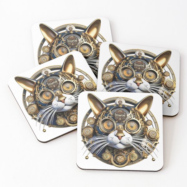 Item preview, Steampunk Retro style Cat designed and sold by Drone-tees.