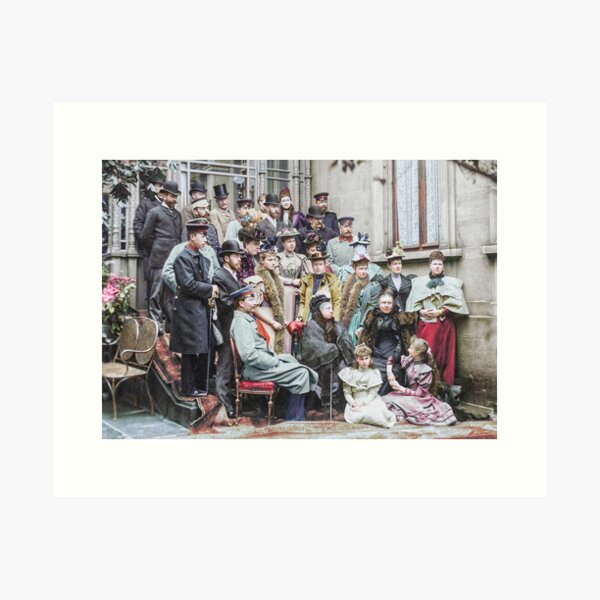 Item preview, Queen Victoria and her family, including King Edward VII, Tsar Nicholas II, Tsarina Alexandra, Kaiser Wilhelm II and Empress Frederick at a wedding in Coburg, Germany, 1894. designed and sold by Marina Amaral.