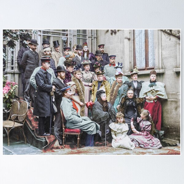 Item preview, Queen Victoria and her family, including King Edward VII, Tsar Nicholas II, Tsarina Alexandra, Kaiser Wilhelm II and Empress Frederick at a wedding in Coburg, Germany, 1894. designed and sold by Marina Amaral.