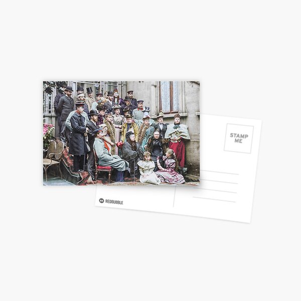 Item preview, Queen Victoria and her family, including King Edward VII, Tsar Nicholas II, Tsarina Alexandra, Kaiser Wilhelm II and Empress Frederick at a wedding in Coburg, Germany, 1894. designed and sold by Marina Amaral.