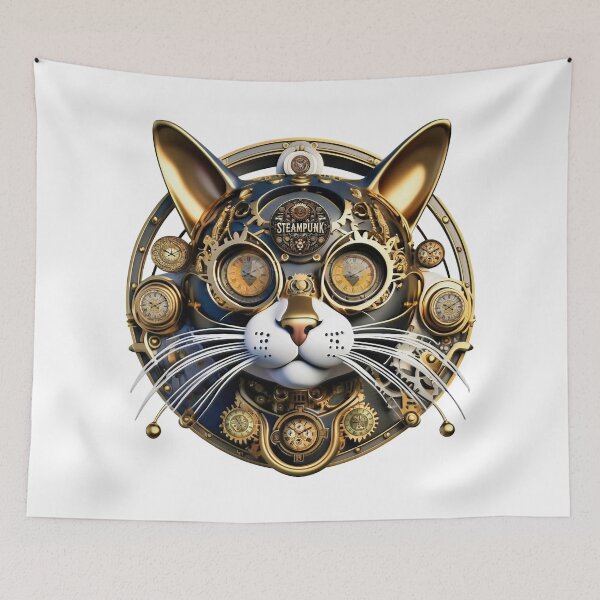 Item preview, Steampunk Retro style Cat designed and sold by Drone-tees.