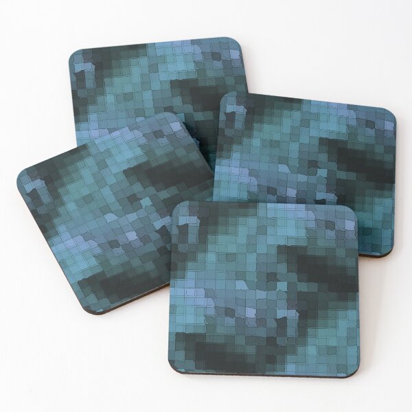 Item preview, Retro Imperfect Cube Pattern in Blue designed and sold by Artistestella.