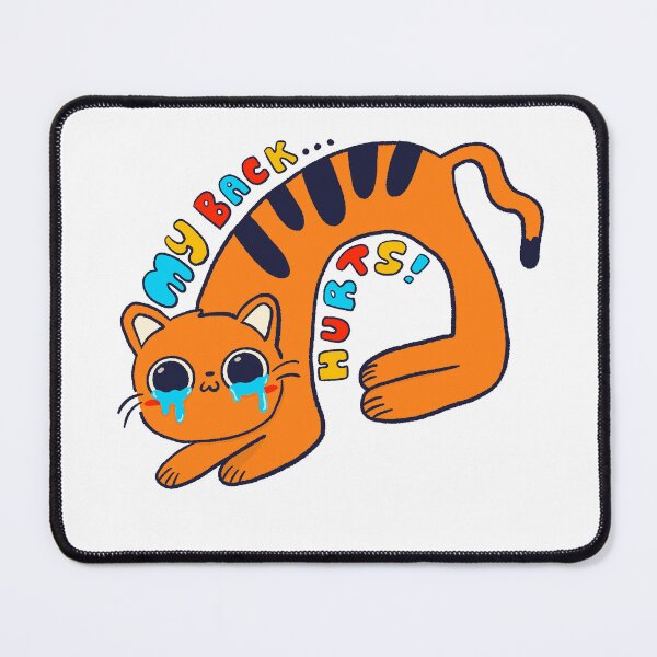 Item preview, My back hurts - kitty cat designed and sold by Alicia.Makes.Art.