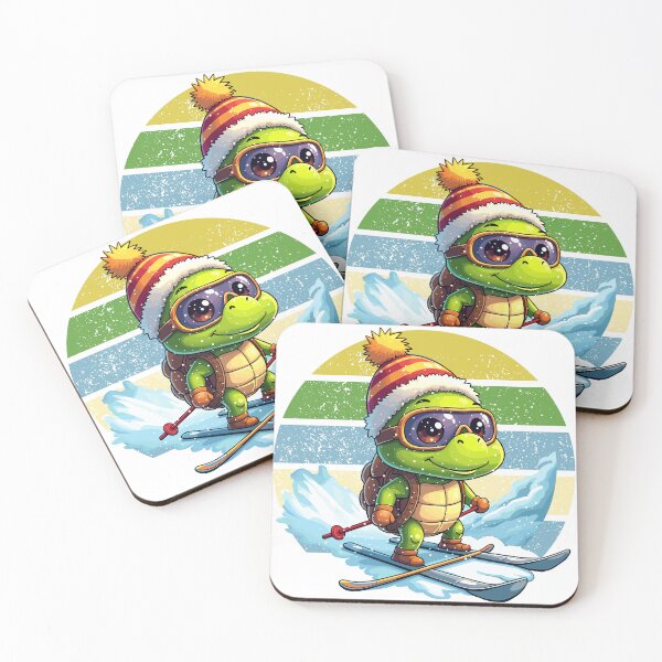 Item preview, Turtle Skiing - Cute Turtle Winter Sports designed and sold by JessArty ⭐⭐⭐⭐⭐.