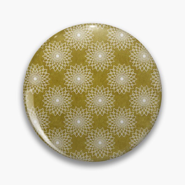 Item preview, Mandala - White on Mustard Gold designed and sold by pixypalette.