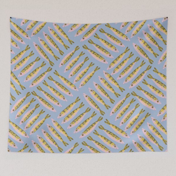 Item preview, Sardines – Modern Coastal Fish Pattern Illustration Jemma Jamie Skidmore  designed and sold by Jemma Jamie Skidmore.