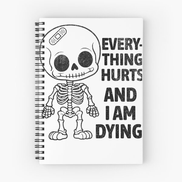 Item preview, Retro Funny Everything Hurts and I Am Dying Existential Dread Skeleton  designed and sold by zptees.
