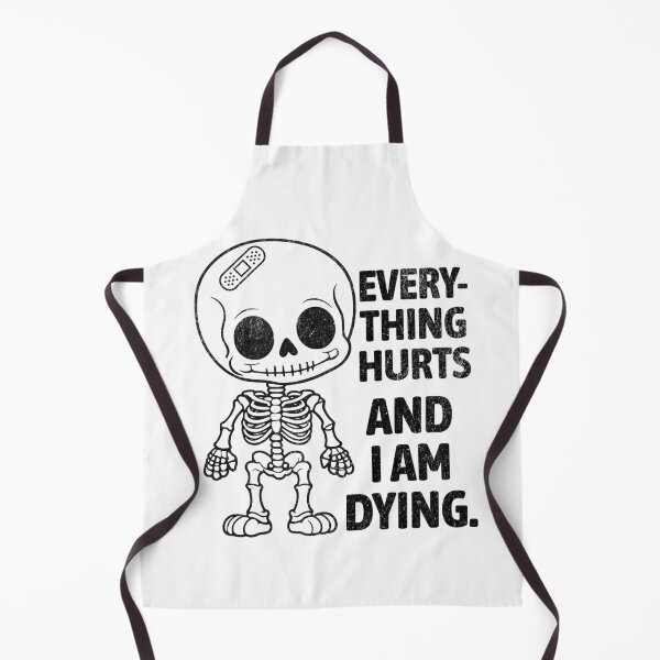 Item preview, Retro Funny Everything Hurts and I Am Dying Existential Dread Skeleton  designed and sold by zptees.
