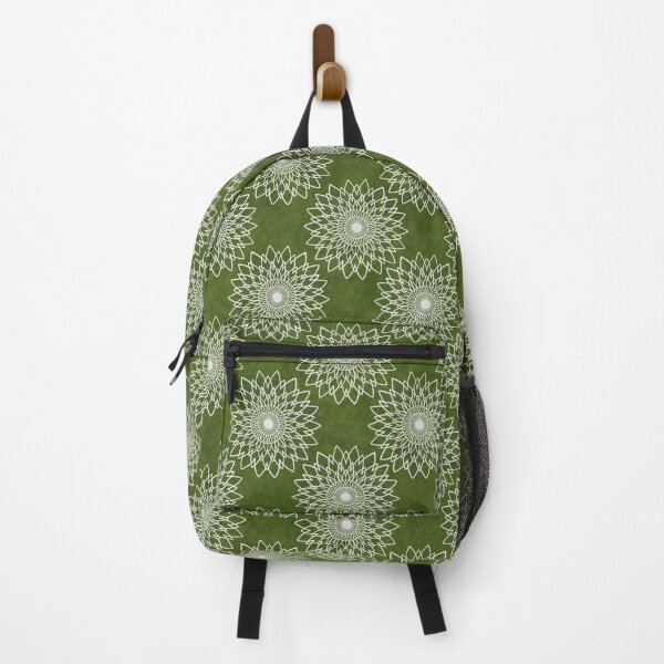 Item preview, Mandala - White on Olive Green designed and sold by pixypalette.