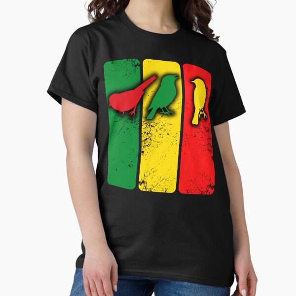 Item preview, Three Little Birds On A Field OF Green Yellow And Red designed and sold by LK21Designs.