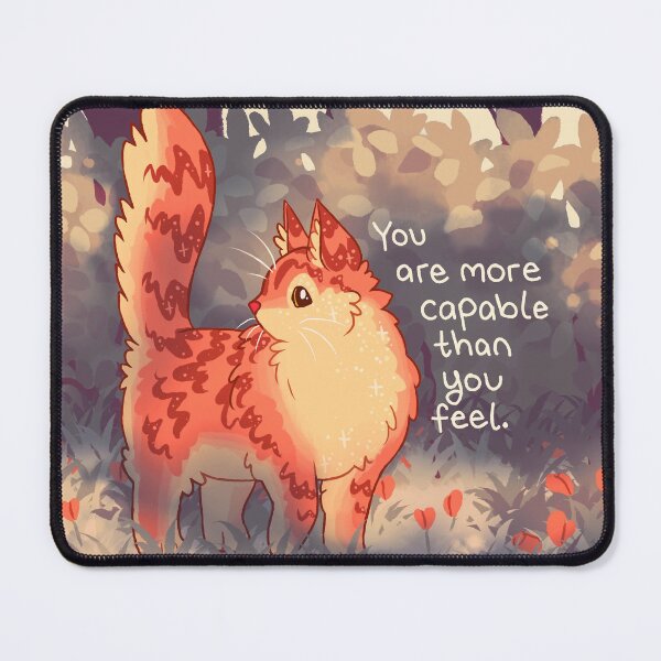Item preview, "You Are More Capable Than You Feel" Orange Cat designed and sold by thelatestkate.