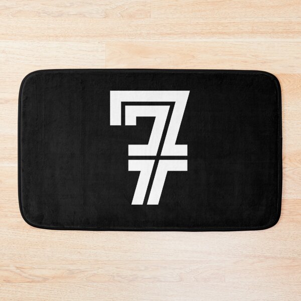 Item preview, No. 7 / Player Number Seven / Football Player Number 7 (White on Black) designed and sold by STUDIO-72.