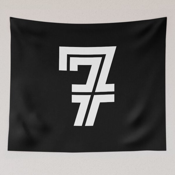 Item preview, No. 7 / Player Number Seven / Football Player Number 7 (White on Black) designed and sold by STUDIO-72.