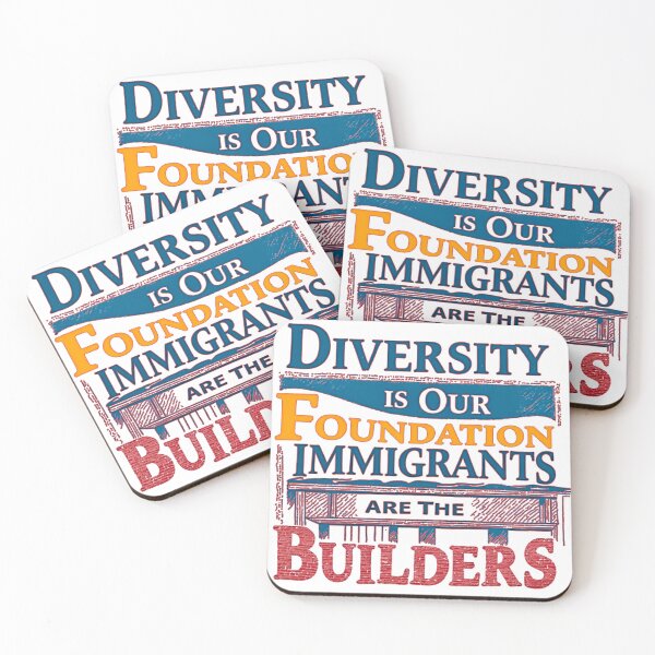 Item preview, Diversity Is Our Foundation, Immigrants Are The Builders: Together We Create Stronger Communities" designed and sold by elynne9.