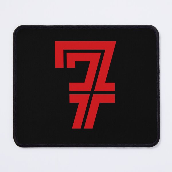 Item preview, No. 7 / Player Number Seven / Football Player Number 7 (Red on Black) designed and sold by STUDIO-72.