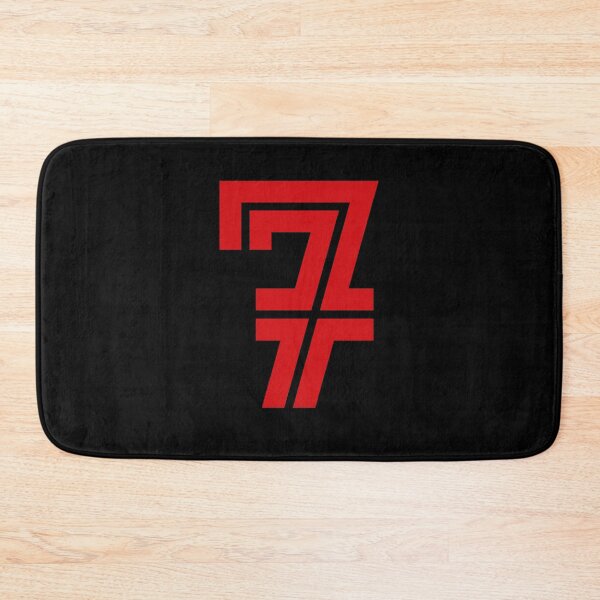 Item preview, No. 7 / Player Number Seven / Football Player Number 7 (Red on Black) designed and sold by STUDIO-72.
